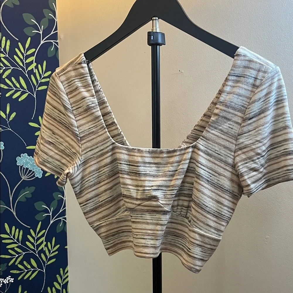 Altard State Corduroy Button Front Mini Skirt + Lelis Crop Top Bundle Size S - Picture 4 of 11